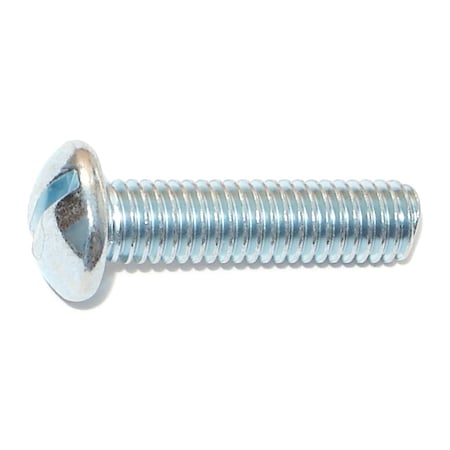 Midwest Fastener 3/18"-16 x 1-1/2 in Slotted Round Machine Screw, Zinc Plated Steel, 8 PK 60164